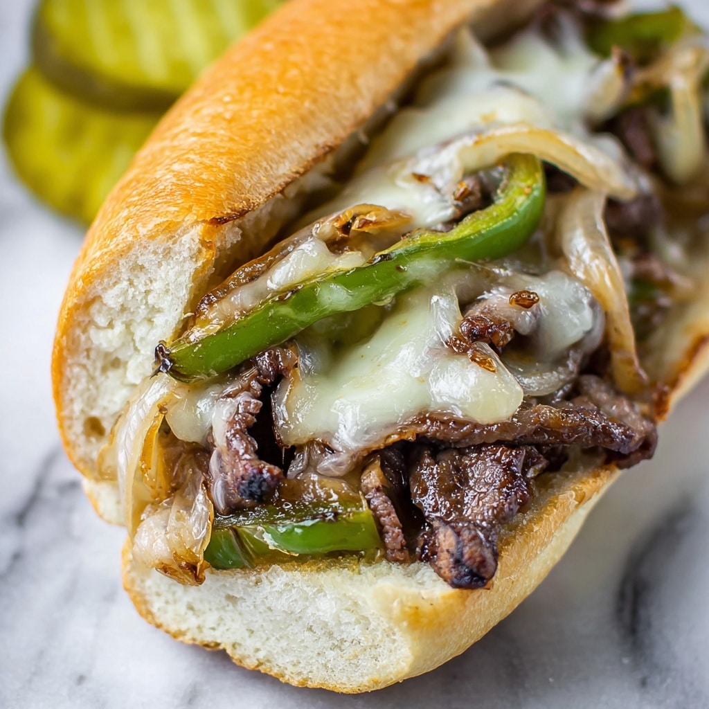 Philly Cheese Steak Sandwich with Mushrooms Recipe