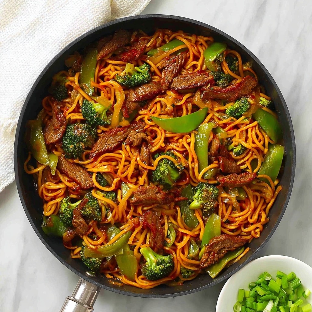 Sticky Beef Noodles Recipe