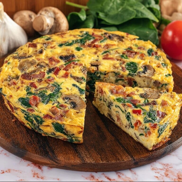 Veggie Frittata with Bell Peppers, Onions, and Mushrooms Recipe