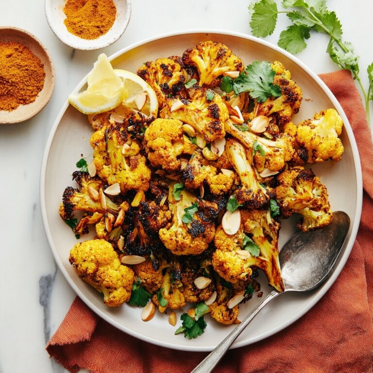 Oven-Roasted Cauliflower with Lemon Garlic Butter and Parmesan Recipe