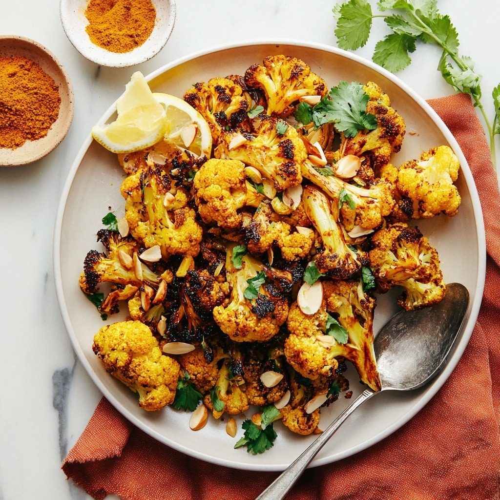 Oven-Roasted Cauliflower with Lemon Garlic Butter and Parmesan Recipe