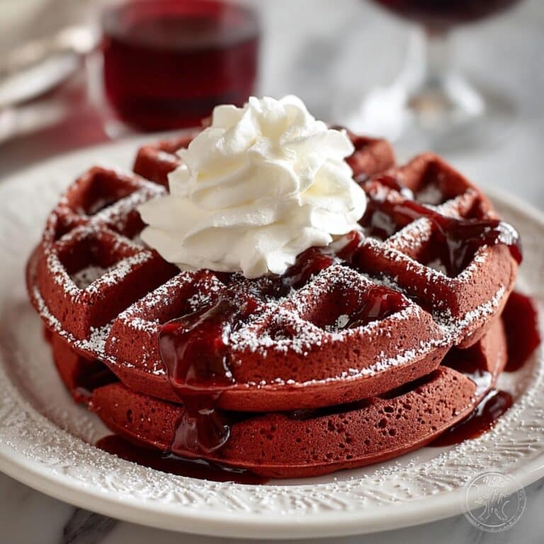 Red Velvet Waffles with Cream Cheese Frosting Recipe