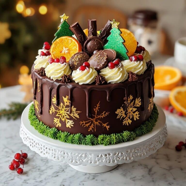 Festive Chocolate Orange Christmas Cake Recipe