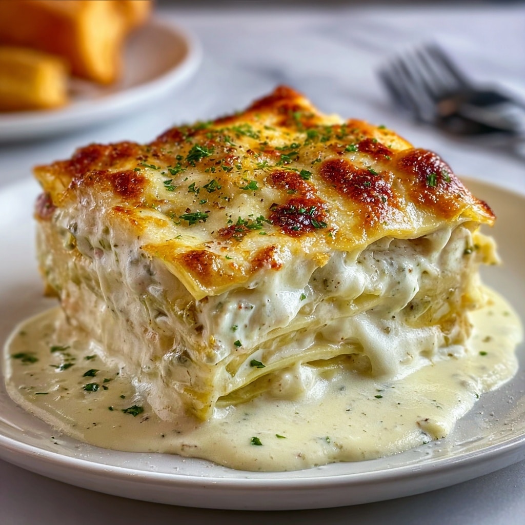 Creamy Chicken Lasagna with White Sauce Recipe