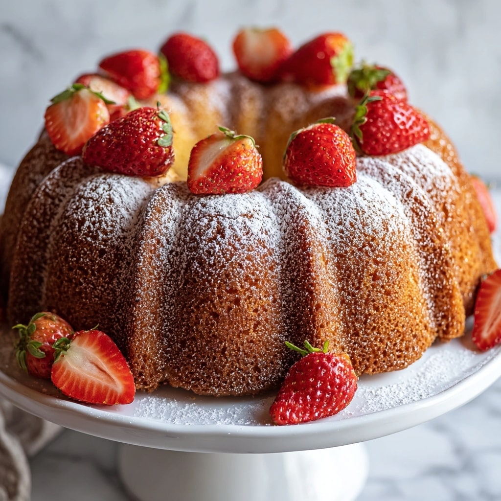 Strawberry Cheesecake Bundt Cake Recipe
