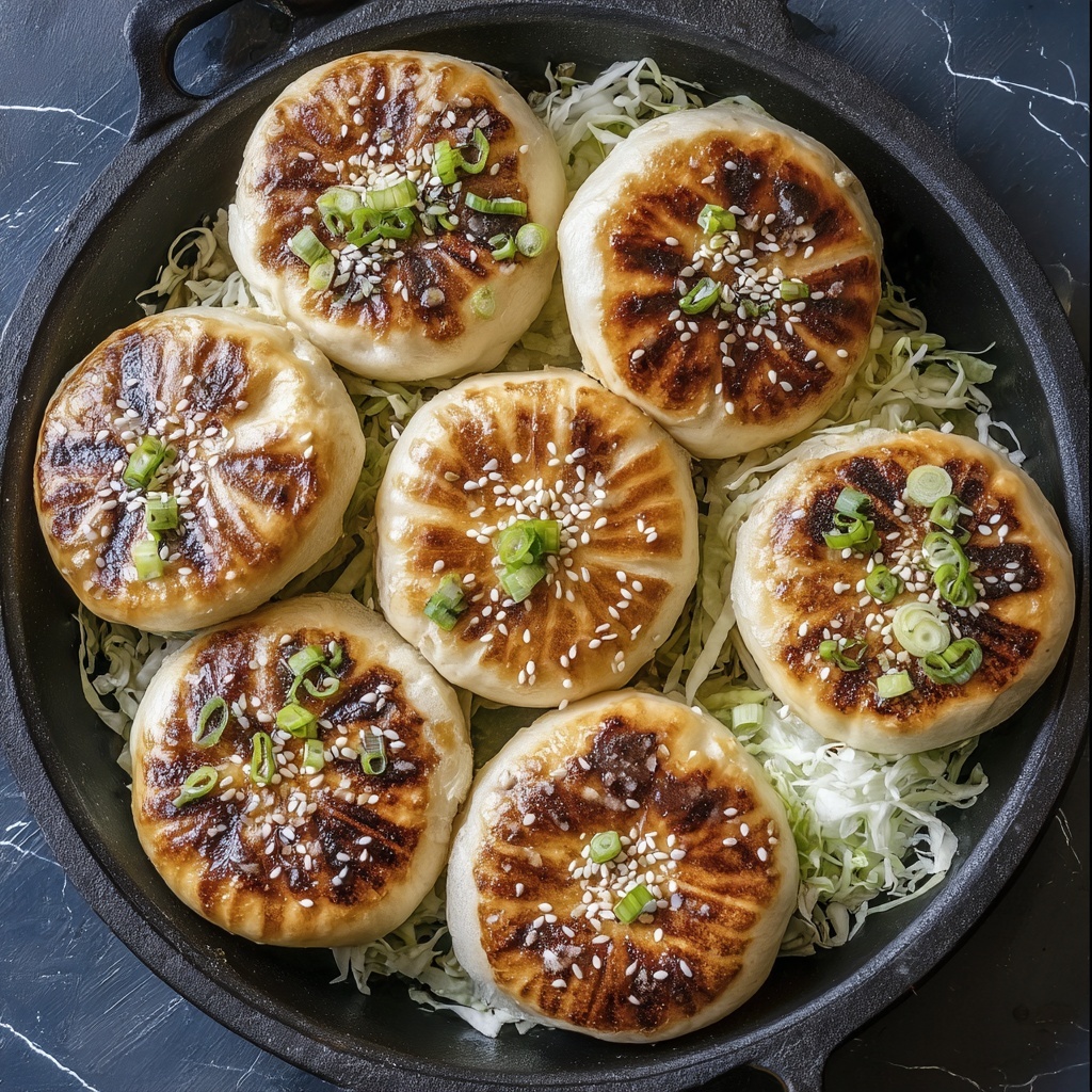 Vegan Pan-Fried Cabbage and Vermicelli Buns Recipe
