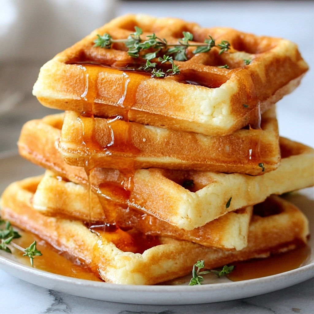 Cornbread Waffle Bites with Smoked Gouda and Honey Recipe