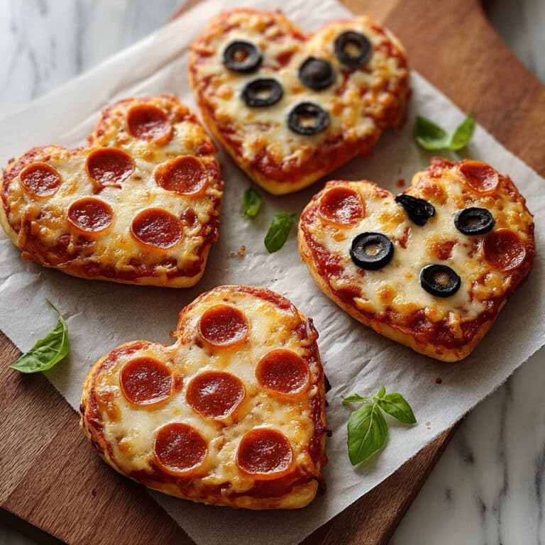 Heart Shaped Mini Pizzas Recipe