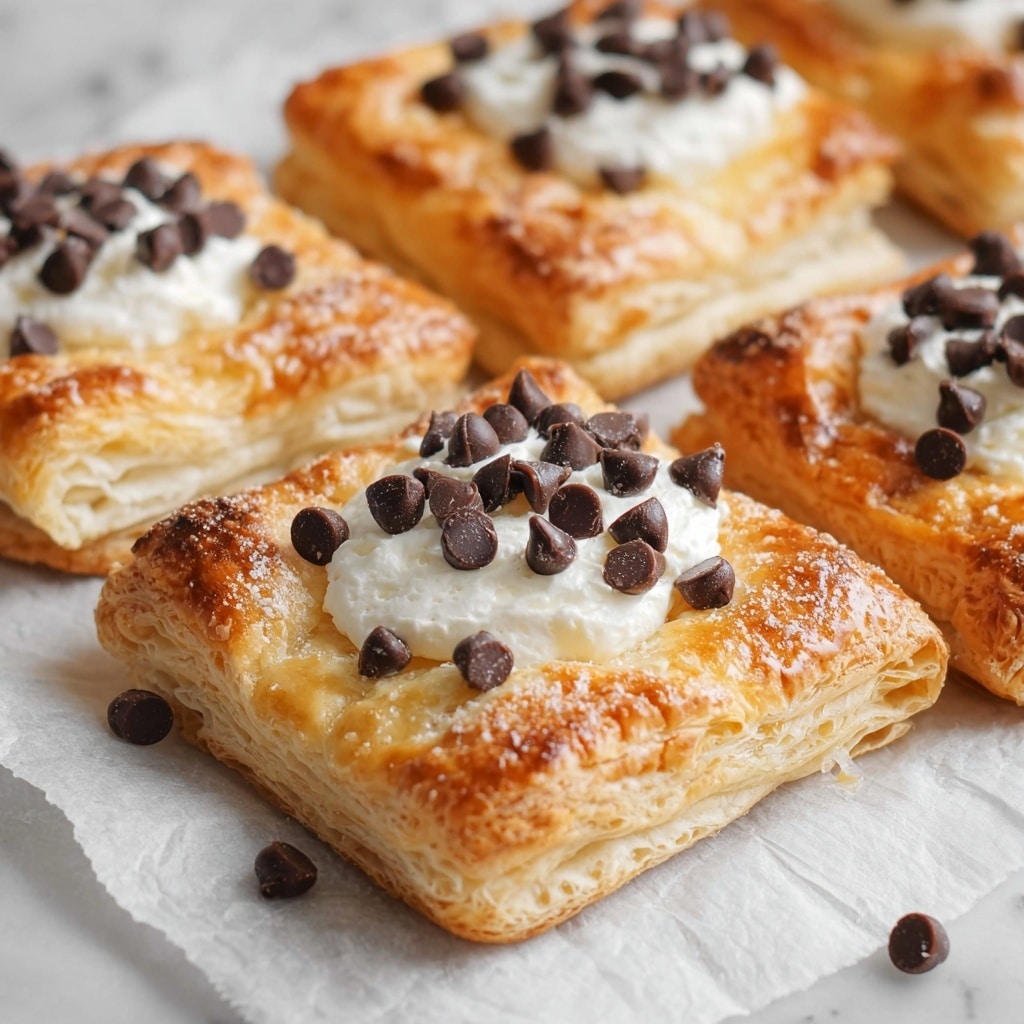 Ricotta Chocolate Chip Puff Pastry Squares Recipe