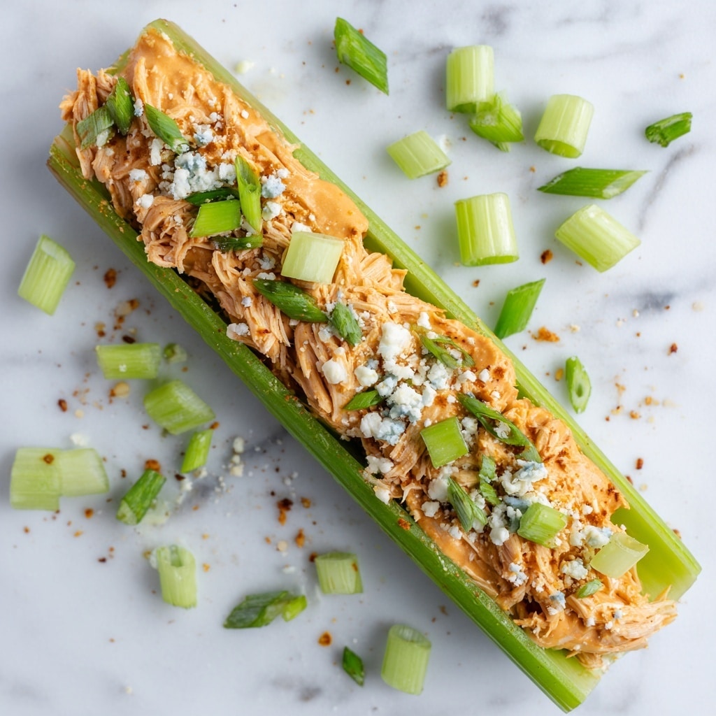 Buffalo Chicken Celery Stick Bites Recipe - Recipe Image