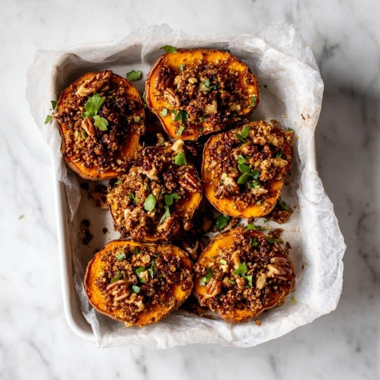 Twice Baked Sweet Potatoes with Pecan Streusel Recipe