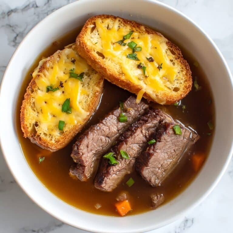 French Onion Short Rib Soup with Cheesy Gruyère Toast Recipe