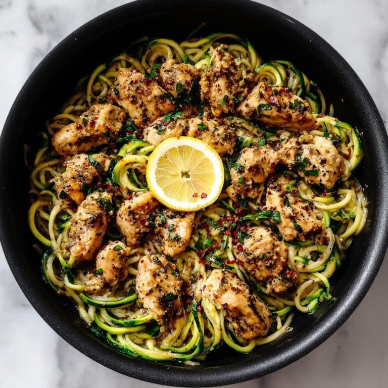 Lemon Garlic Chicken Zoodles Recipe