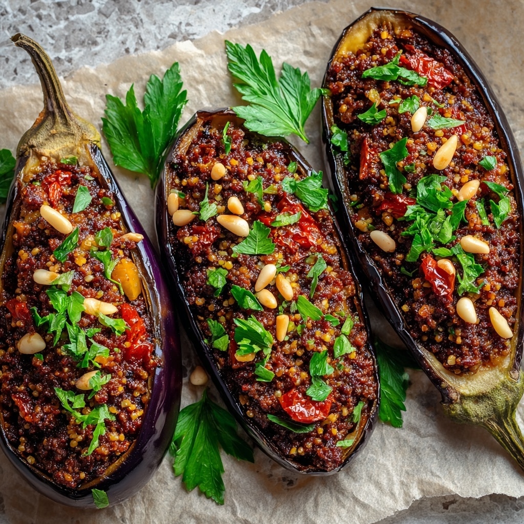 Lamb Stuffed Roasted Eggplant Recipe