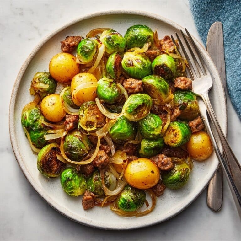 Spice Brussels Sprouts and Sausage Stir-Fry Recipe