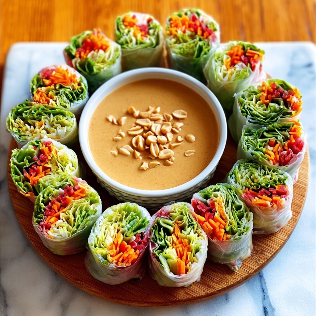 Hearty Veggie Rolls with Peanut Sauce Recipe