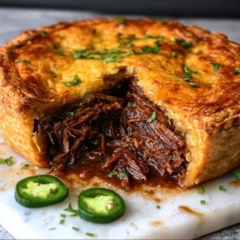 Spicy Jalapeño and Cheese Beef Pie with Leftover Brisket Recipe