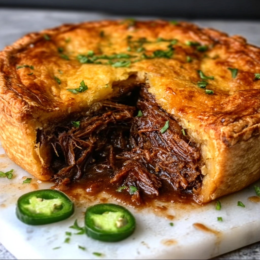 Spicy Jalapeño and Cheese Beef Pie with Leftover Brisket Recipe