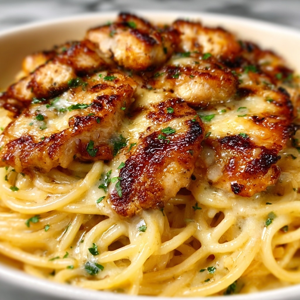 Garlic Butter Chicken Bites with Spaghetti Recipe