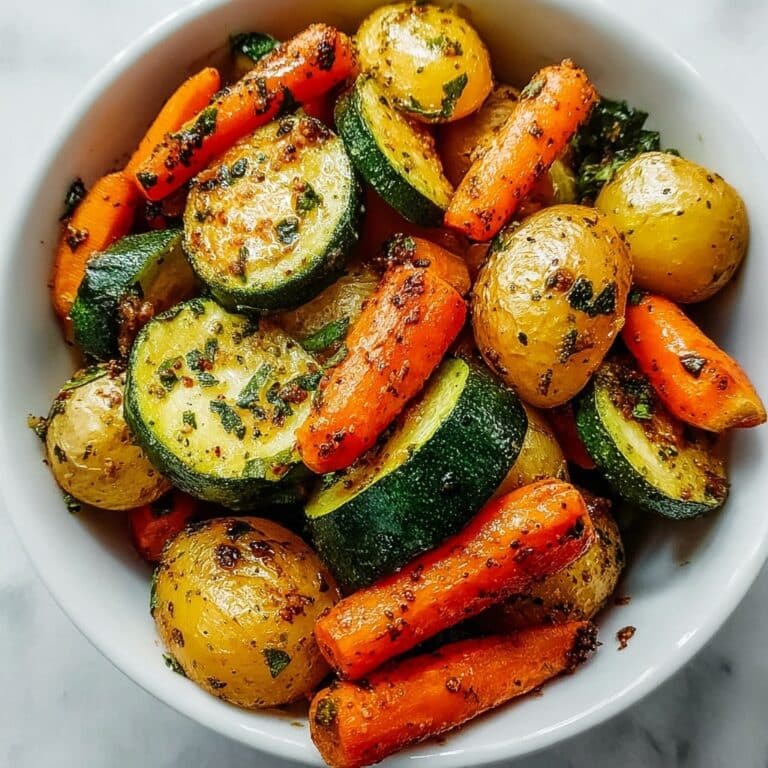 Garlic Herb Roasted Potatoes, Carrots, and Zucchini Recipe
