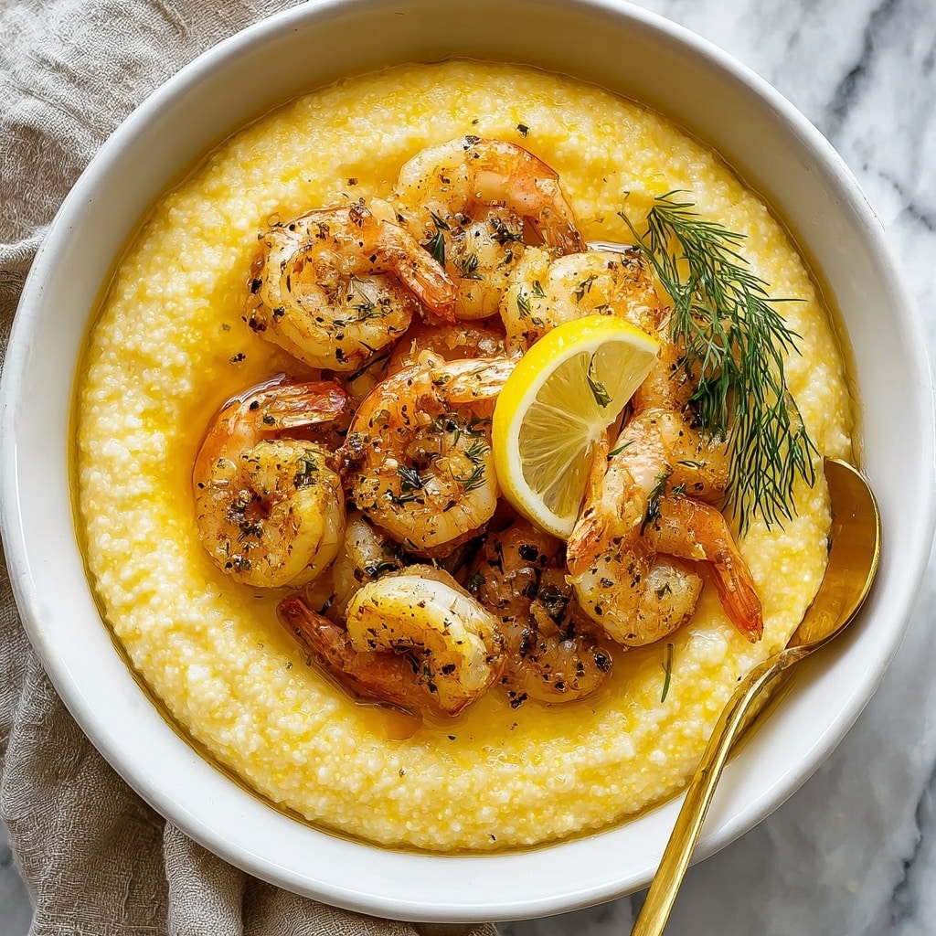 Honey Butter Cajun Shrimp with Smoked Gouda Grits Recipe