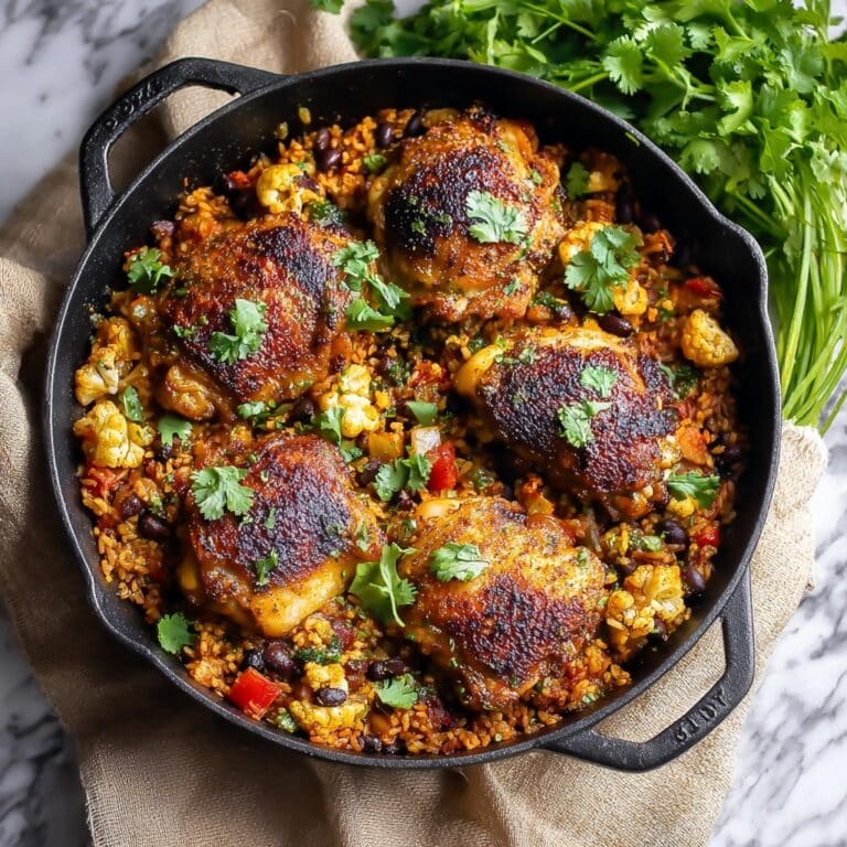 Salsa Chicken and Cauliflower Rice Skillet Recipe