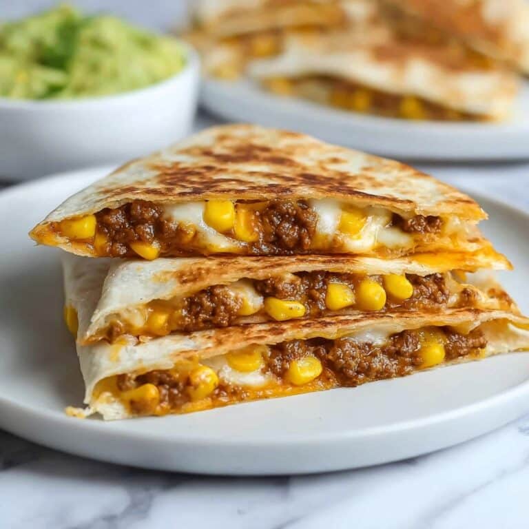 Cheesy Ground Beef Quesadillas Recipe