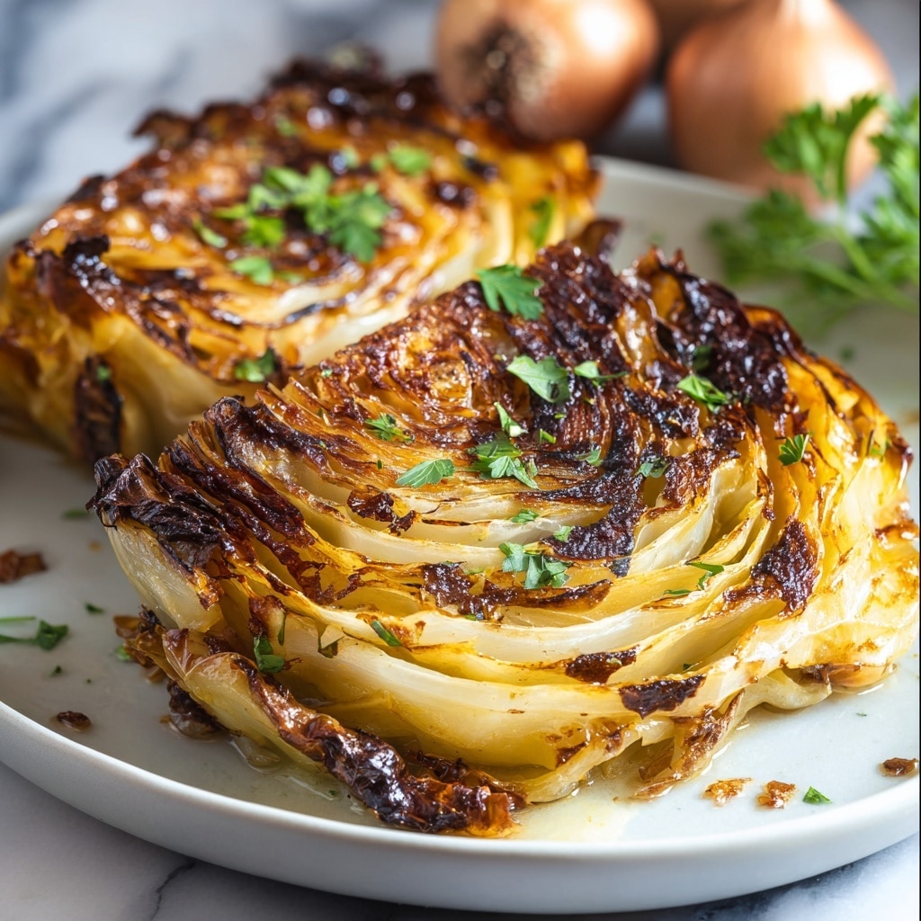 Easy Roasted Cabbage Steaks Recipe - Recipe Image