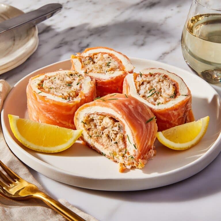 Stuffed Salmon Pinwheels Recipe