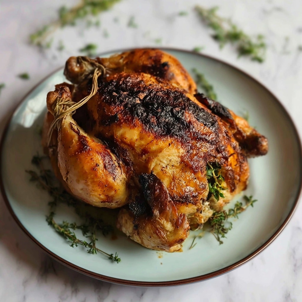 Roast Tarragon Chicken with Crispy Skin Recipe - Recipe Image