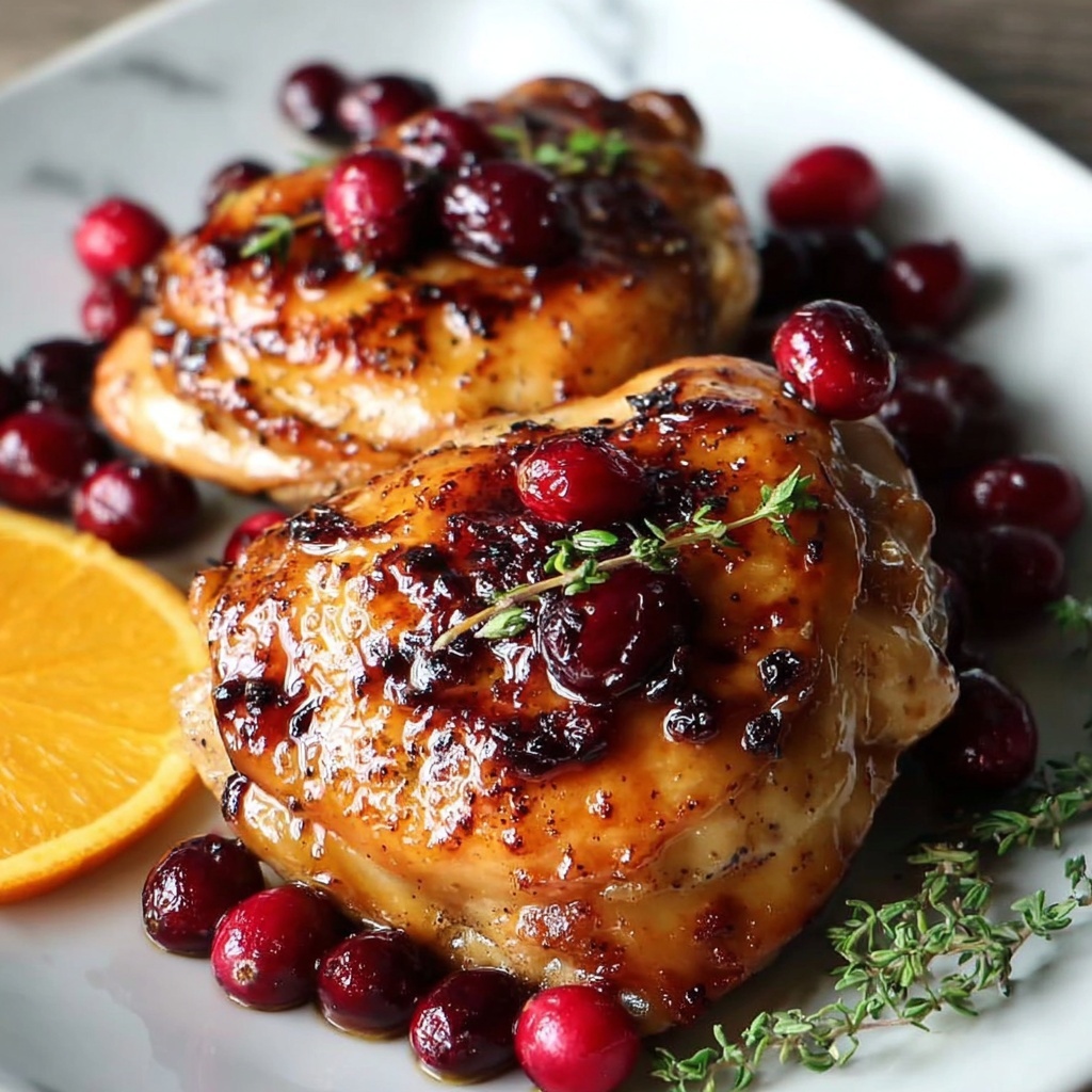 Sweet & Tangy Cranberry Orange Roasted Chicken Recipe