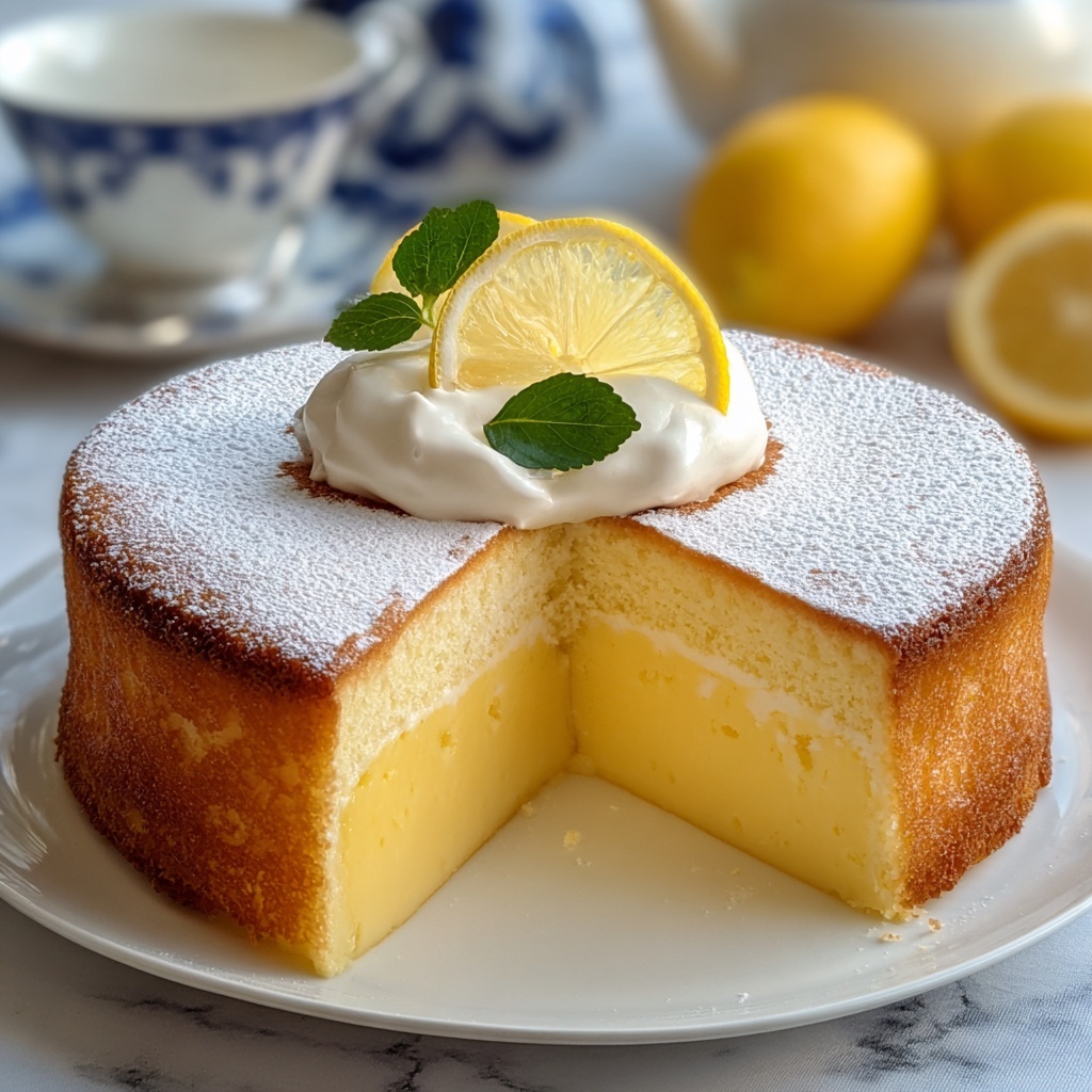 Lemon Custard Cake Recipe - Recipe Image