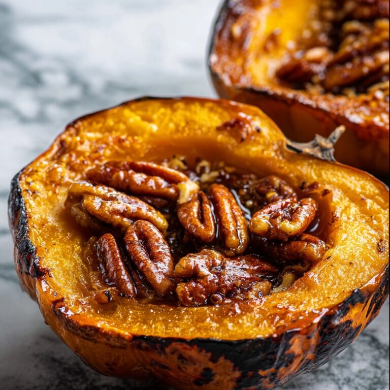 Maple Pecan Roasted Acorn Squash Recipe