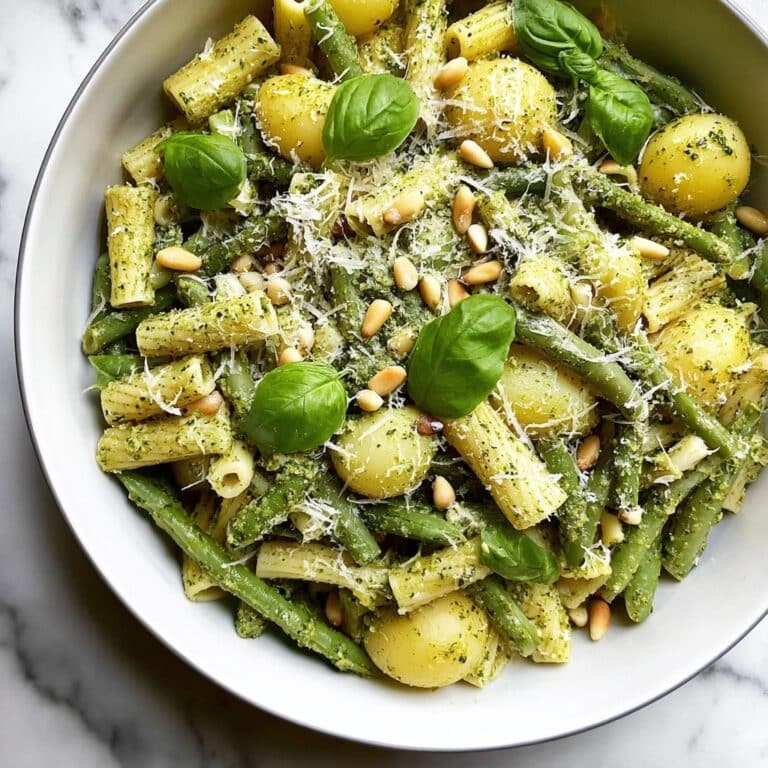 Pesto Pasta with Potatoes and Green Beans Recipe