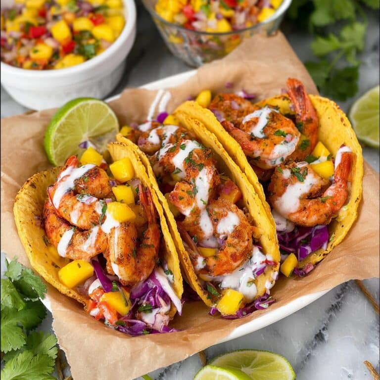 Spicy Shrimp Tacos with Mango Salsa Recipe