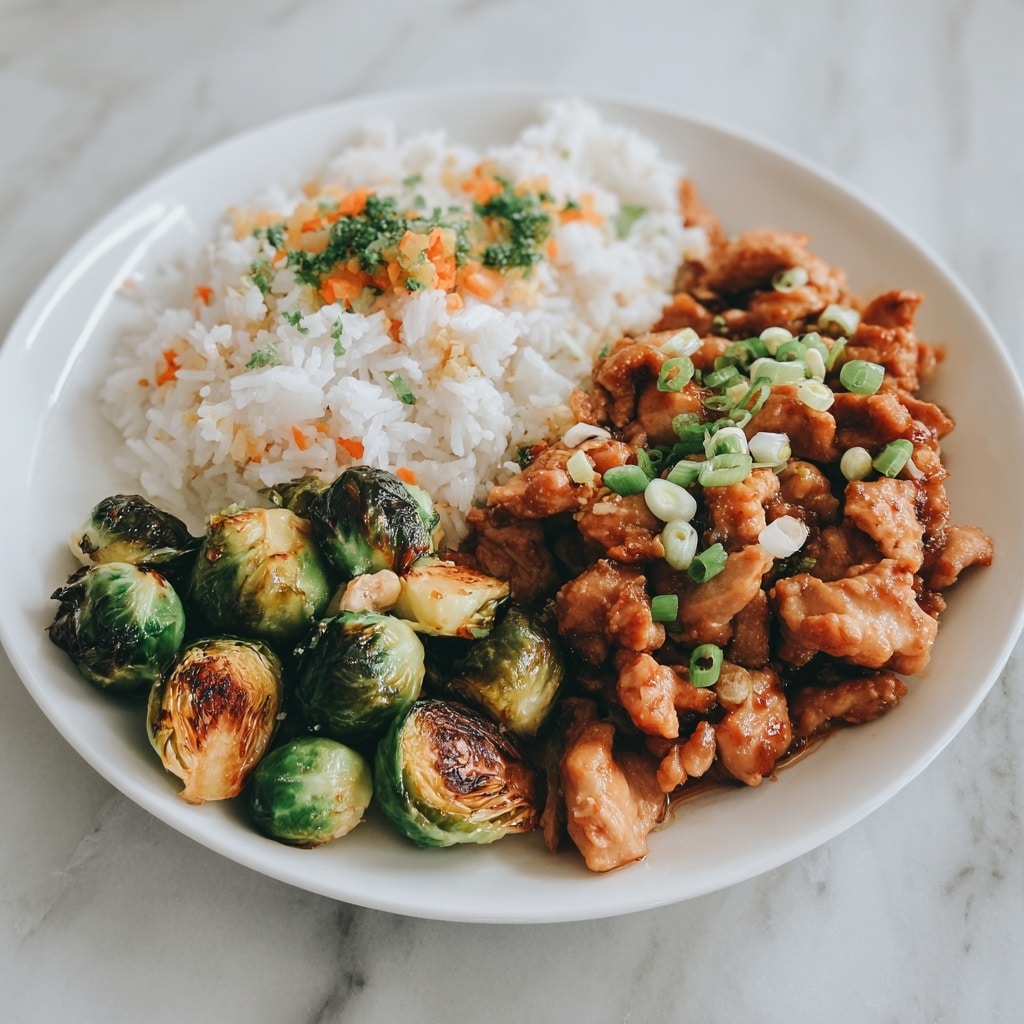 Air Fryer Sweet Chili Chicken and Brussels Sprouts Recipe - Recipe Image