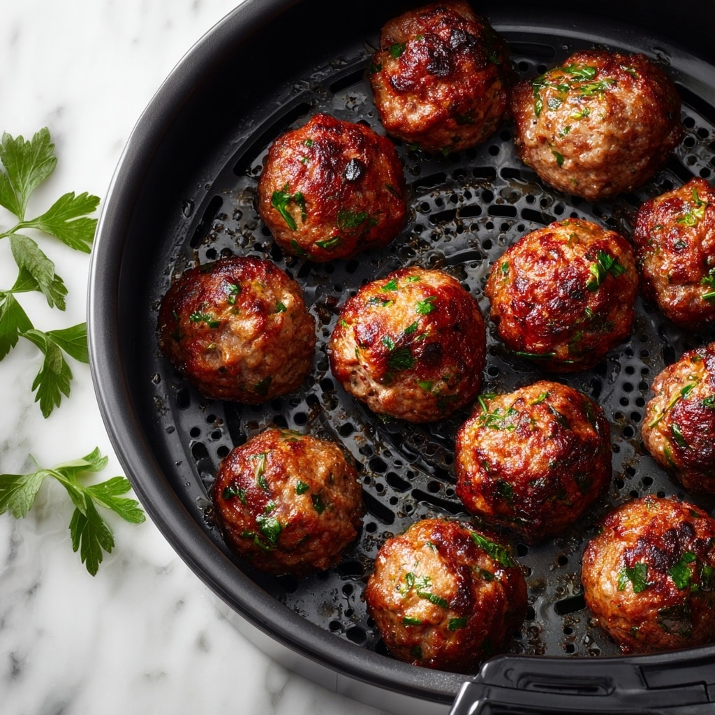 Air Fryer Chicken Meatballs with Parmesan Recipe - Recipe Image