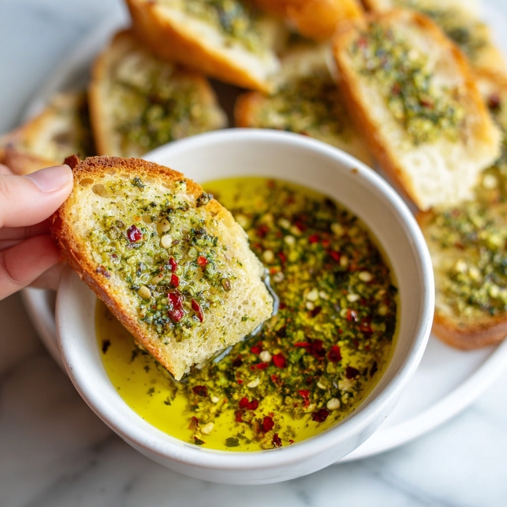 Olive Oil Dip with Warm Bread Recipe - Recipe Image