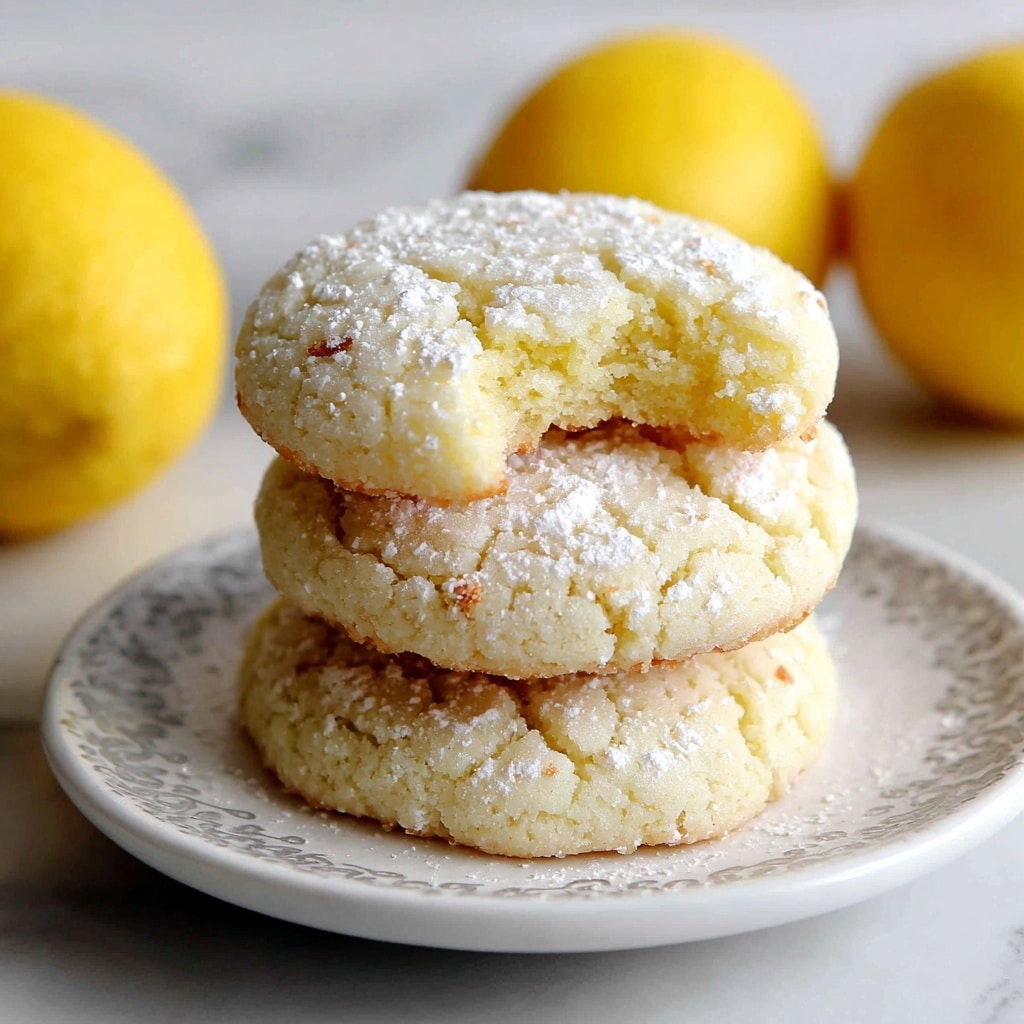 Lemon Gooey Butter Cookies Recipe - Recipe Image