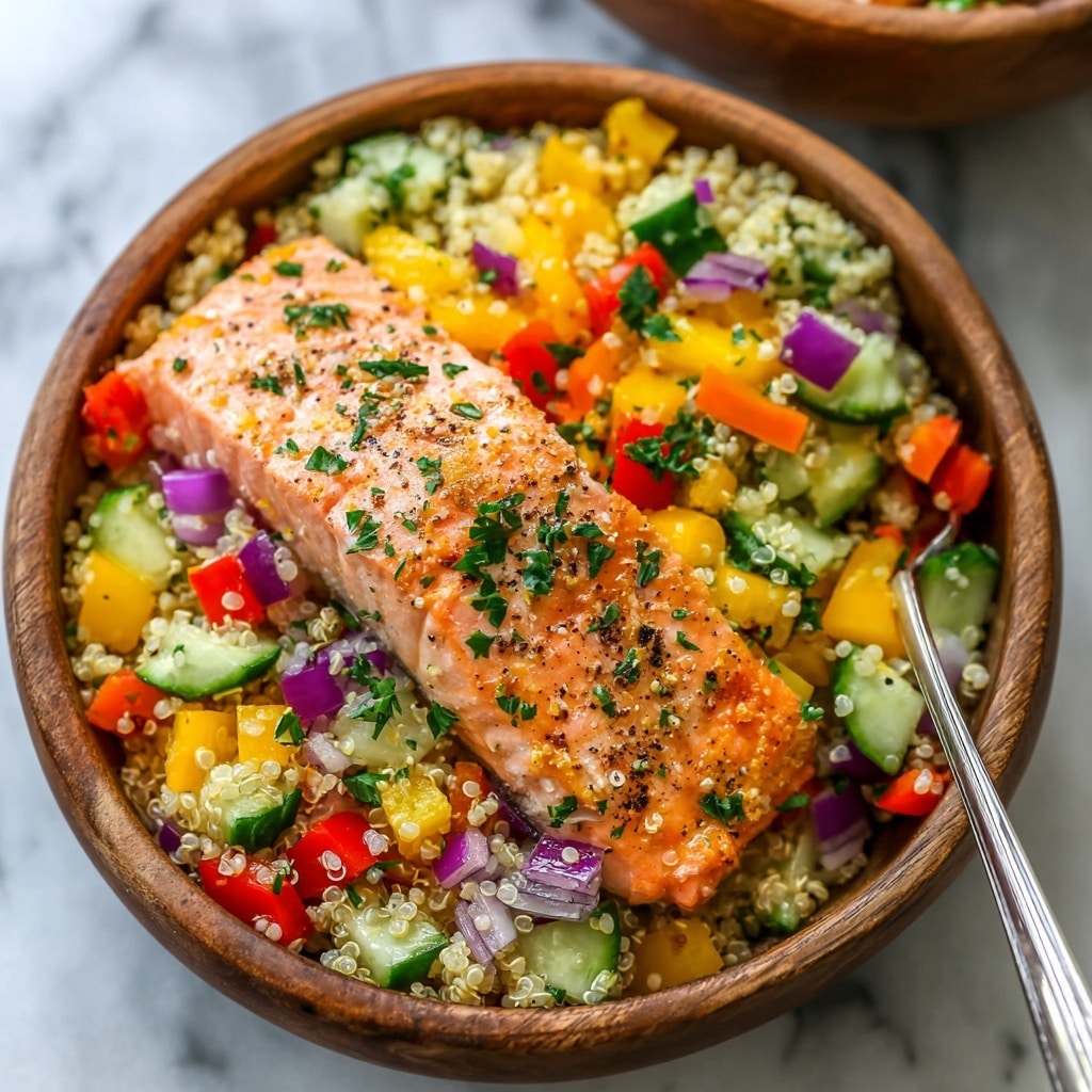 Greek Salmon Quinoa Salad Recipe - Recipe Image