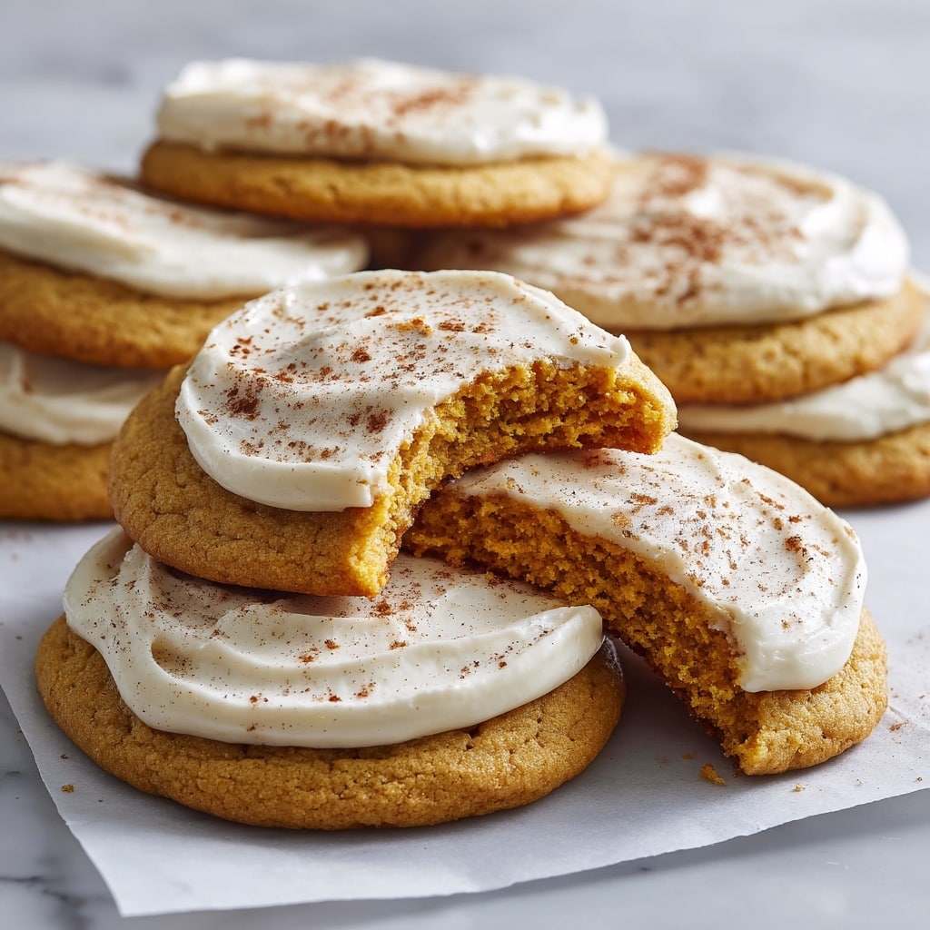 Pumpkin Sugar Cookies with Cream Cheese Frosting Recipe - Recipe Image