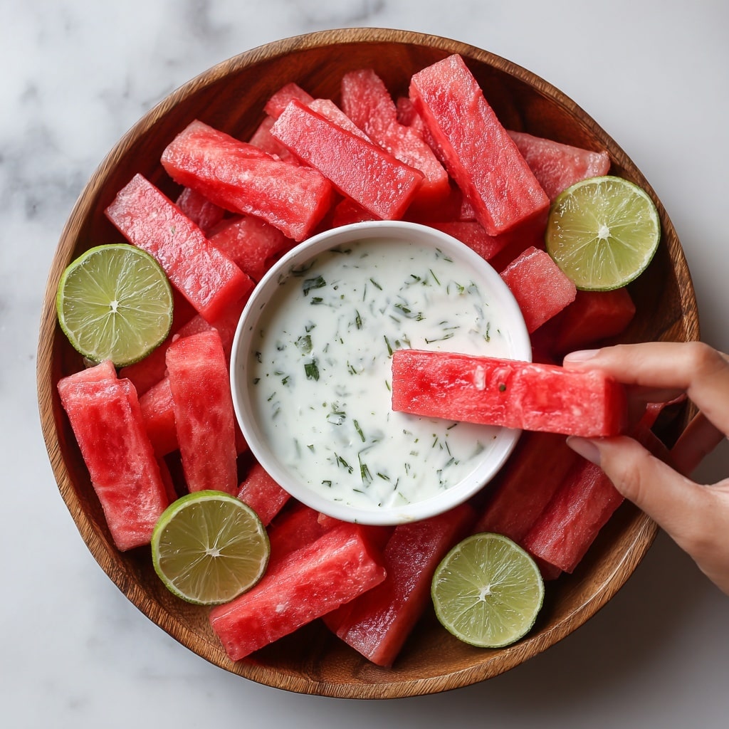 Watermelon Fries with Coconut Lime Dip Recipe - Recipe Image