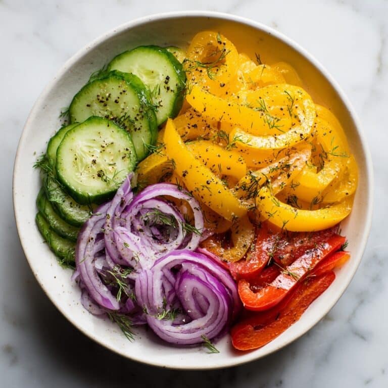 Cucumber and Sweet Pepper Salad with Dill and Honey Recipe