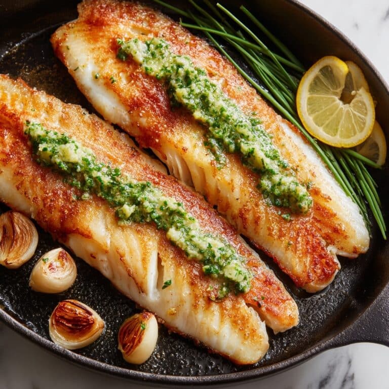 Pan-Roasted Sea Bass with Garlic Butter Recipe