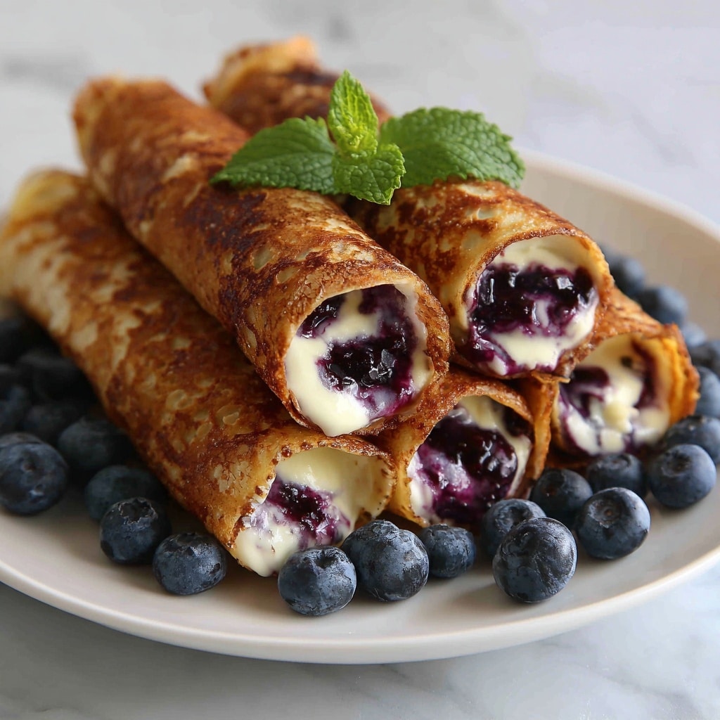 Blueberry Cream Cheese Egg Rolls: A Sweet and Crispy Dessert Twist Recipe - Recipe Image