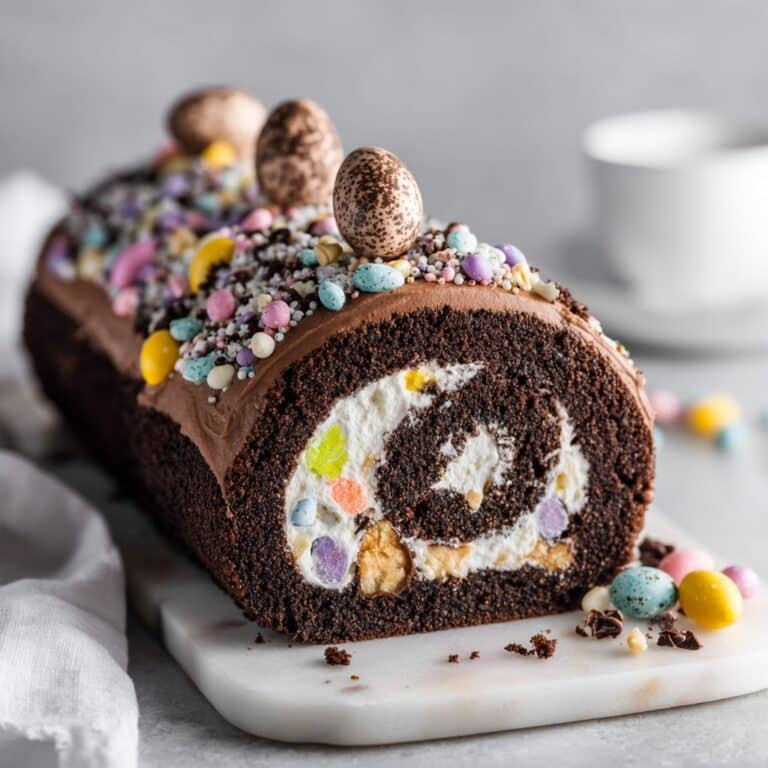 Easter Chocolate Log Cake Recipe