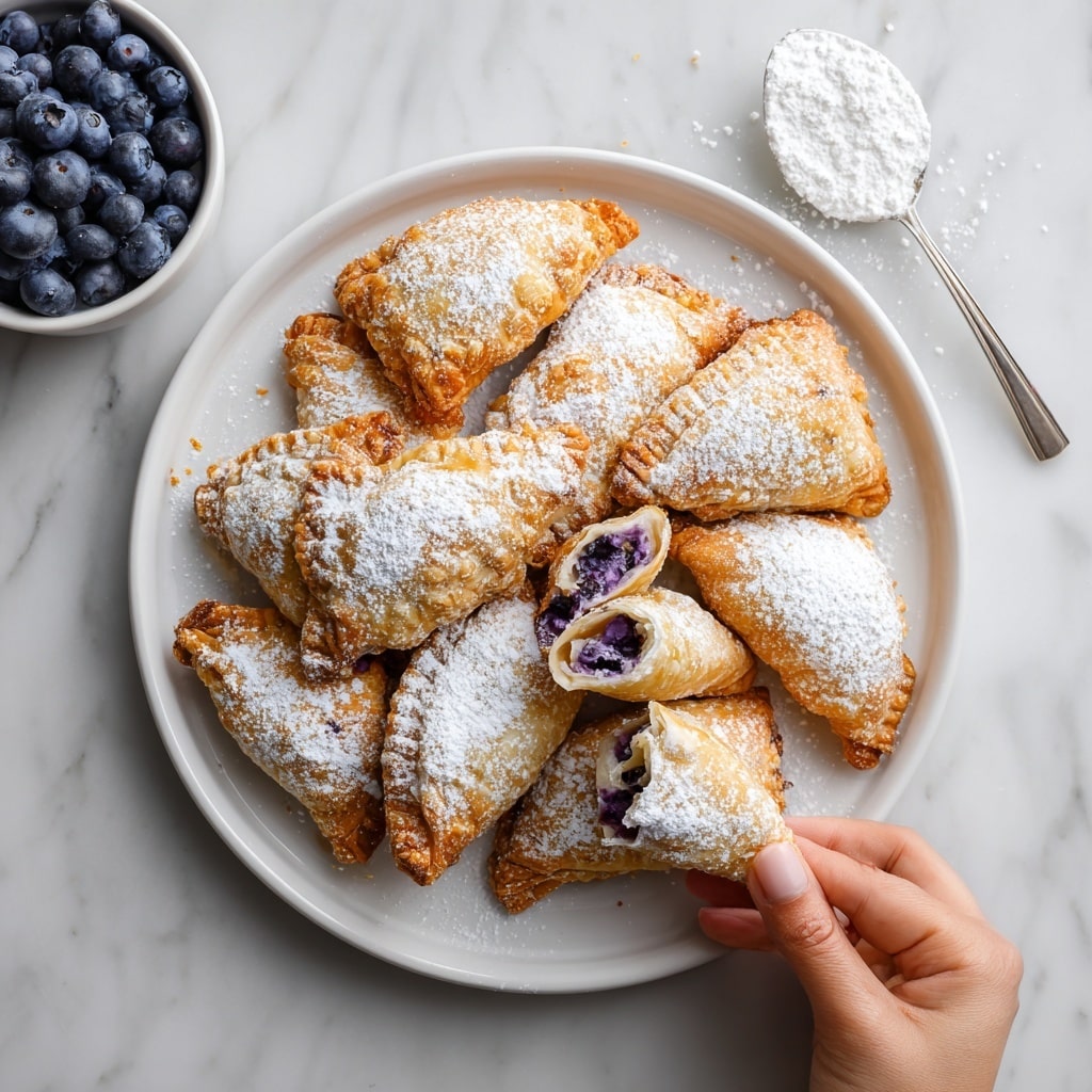 Air Fryer Blueberry Cheesecake Wontons Recipe - Recipe Image