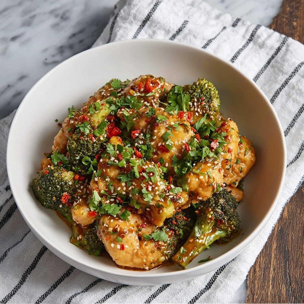 Garlic Chicken with Broccoli Recipe - Recipe Image