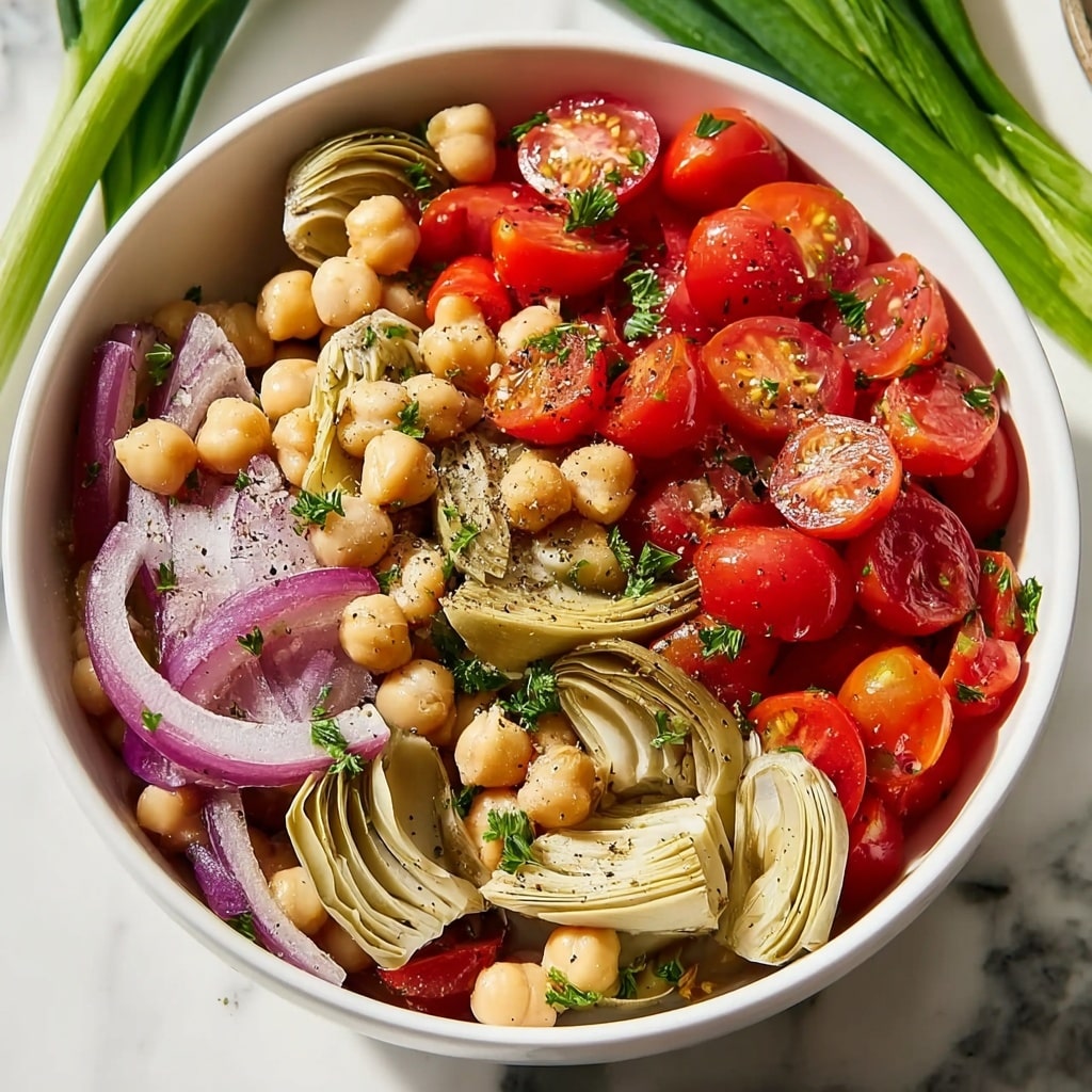 Tuscan Artichoke Tomato Salad Recipe - Recipe Image