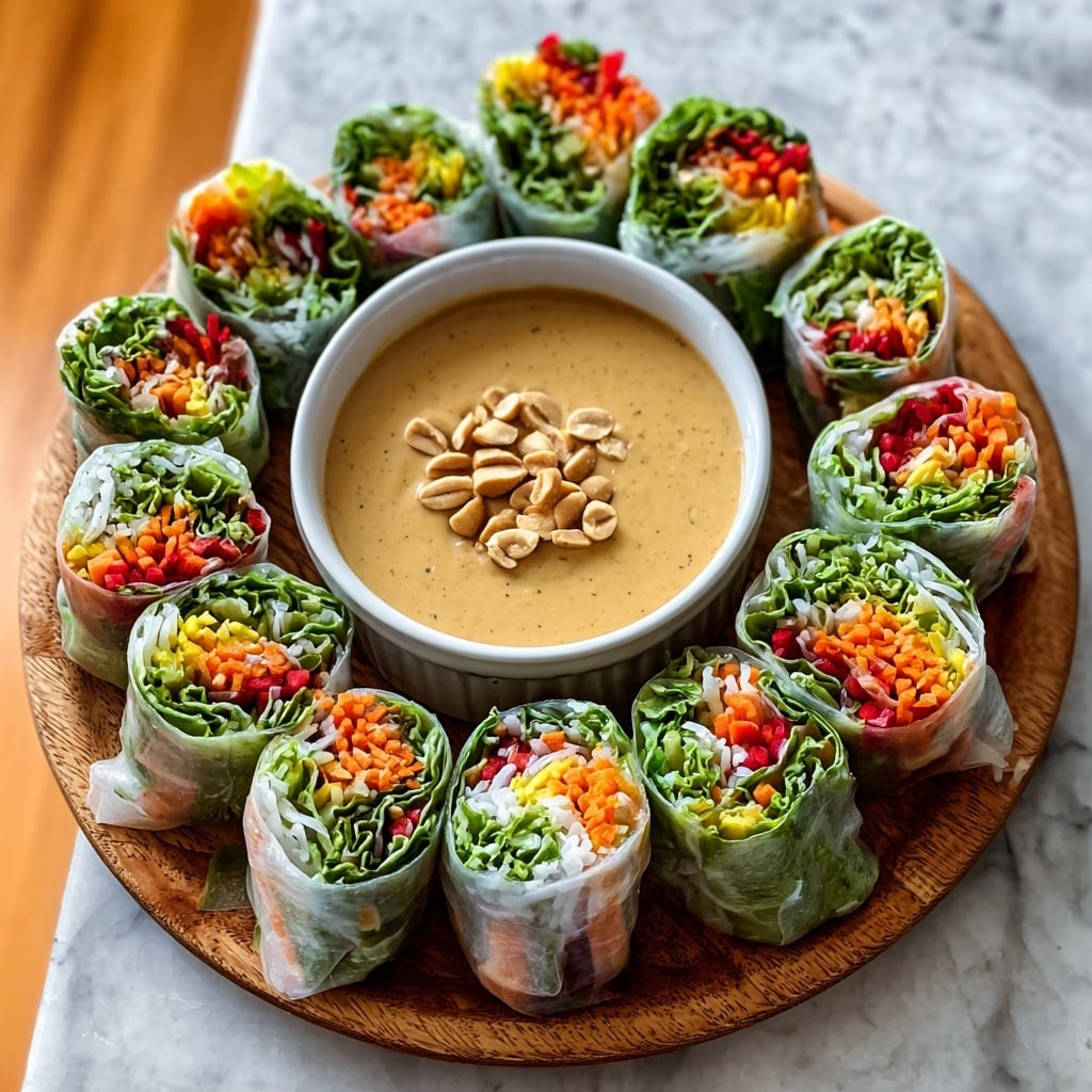 Hearty Veggie Rolls with Peanut Sauce Recipe - Recipe Image
